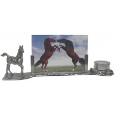 Photo frame horse with waxine holder
