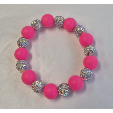 Neon Rose met bling armband