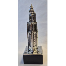 Onze lieve Vrouwetoren Amersfoort op marmer voet Zilvertin Onze lieve Vrouwetoren Amersfoort op marmer voet Zilvertin