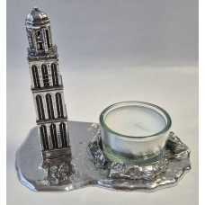 Peperbus Zwolle waxinehouder Zilvertin Peperbus Zwolle waxinehouder Zilvertin