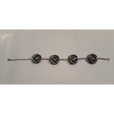 Bracelet with light pink and mother-of-pearl length 23cm