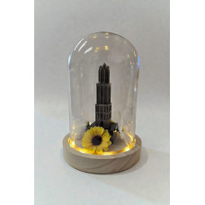 Glazen stolp met Domtoren gemateerd. Glazen stolp met Domtoren gemateerd.