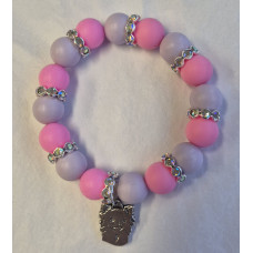 Armband Rose combi met bling, met bedel Chihuahua 