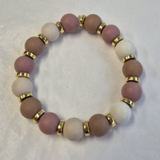 Bruine combi 1 met goudkleurig armband