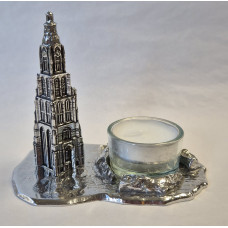 Grote kerk Breda waxinehouder Zilvertin Grote kerk Breda waxinehouder Zilvertin