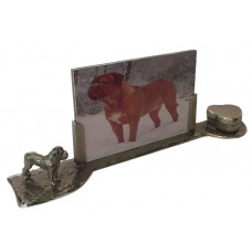 Bordeux dog gepatineerd glanzend tin