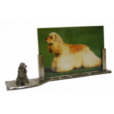 Fotolijst Cocker spaniel gepatineerd glanzend tin