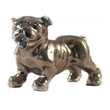 Engelse bulldog gepatineerd glanzend tin
