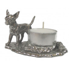 Chihuahua with candle holder