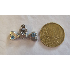 Bedel kluif met blauwe Swarovski stenen