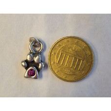 Bedel pootje met Fuchsia Swarovski steen