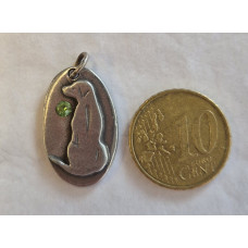 Bedel Rhodesian ridgeback met groene Swarovski steen